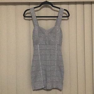 Forever 21 - Herve Leger lookalike silver dress